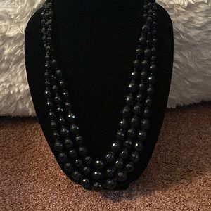 Black beeded necklace